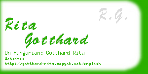 rita gotthard business card